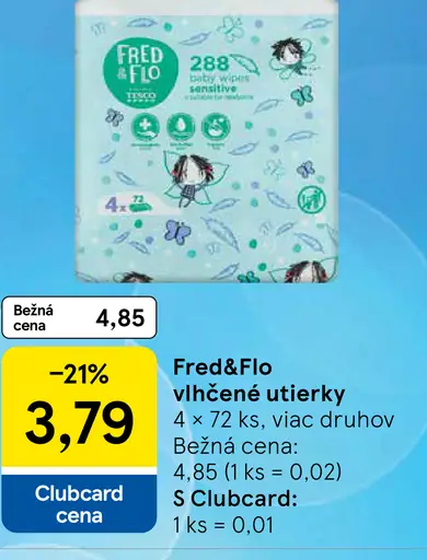 Fred&Flo vlhčené utierky