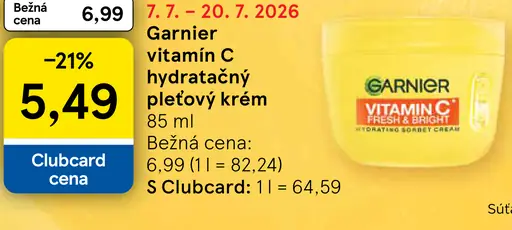 Garnier Vitamin C hydratačný pleťový krém