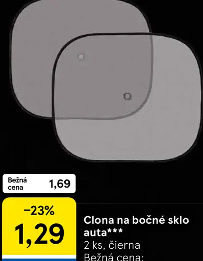 Clona na bočné sklo auta čierna