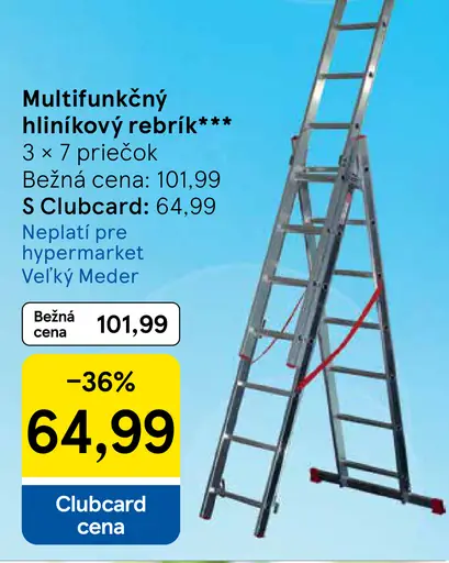 Multifunkčný hliníkový rebrík