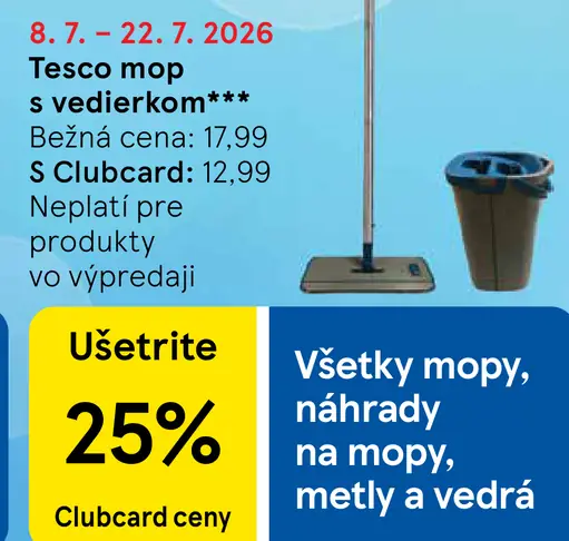 Tesco mopy s vedierkom