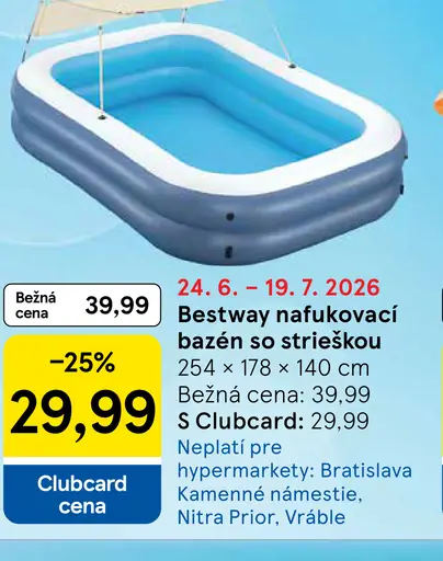 Bestway nafukovací bazén so strieškou