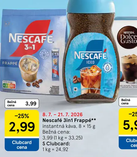 Nescafé 3in1 frappé instantná káva