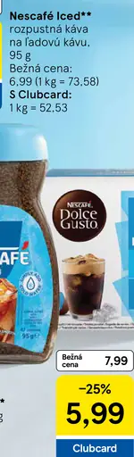 NESCAFÉ ICED Rozpustná káva pre ľadovú kávu