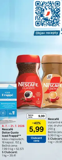 NESCAFÉ CLASSIC, instantná káva