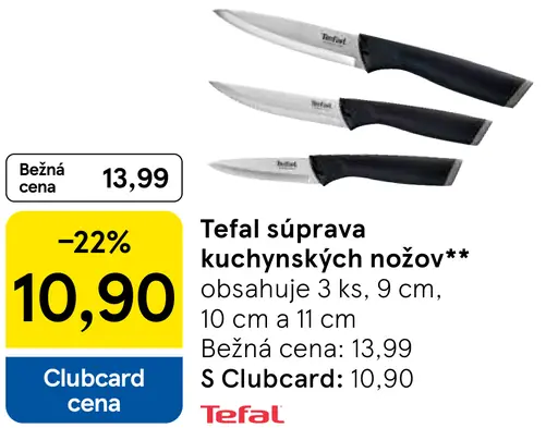 Tefal súprava kuchynských nožov 3 ks