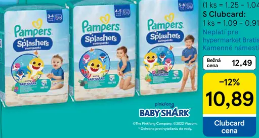 Pampers Splashers plienkové plavky Baby Shark