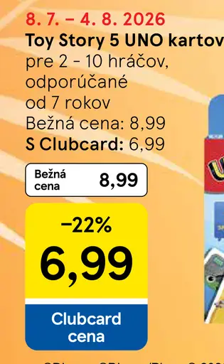 Toy Story 5 UNO kartová hra