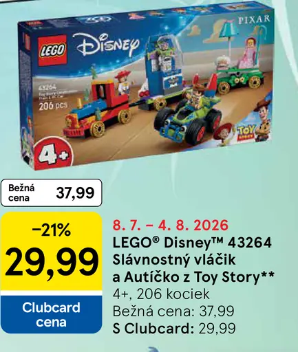 LEGO Disney 43264 Slávnostný vláčik a autíčko z Toy Story