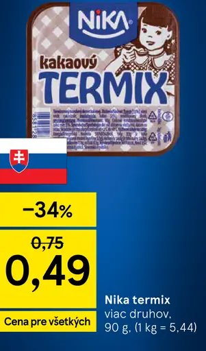 Nika Termix kakaový tvarohový dezert