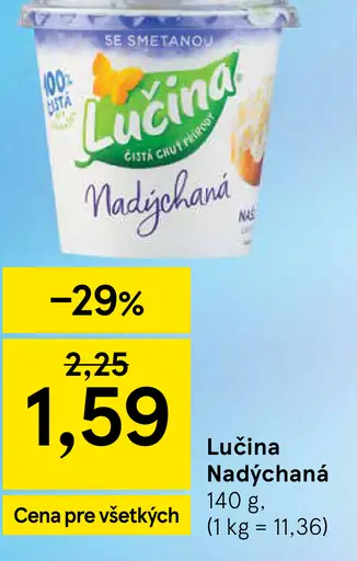 Lučina nadýchaná smotanový syr