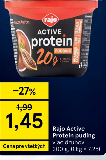 Rajo Active Protein pudding čokoládový