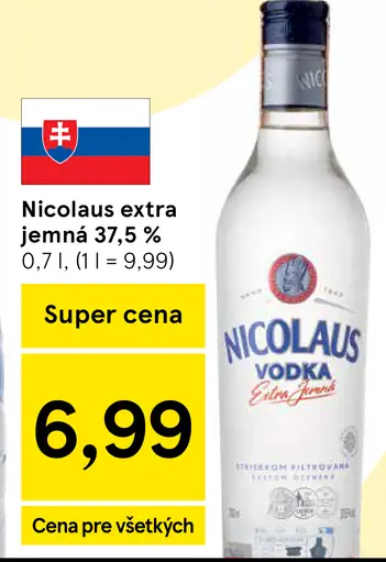 Nicolaus Extra jemná vodka 38%
