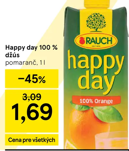 Rauch Happy Day džús pomaranč 100 %