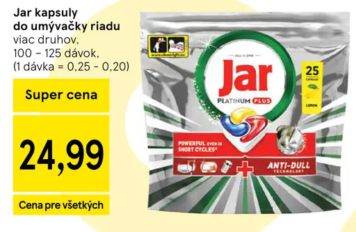 Jar kapsuly do umývačky riadu