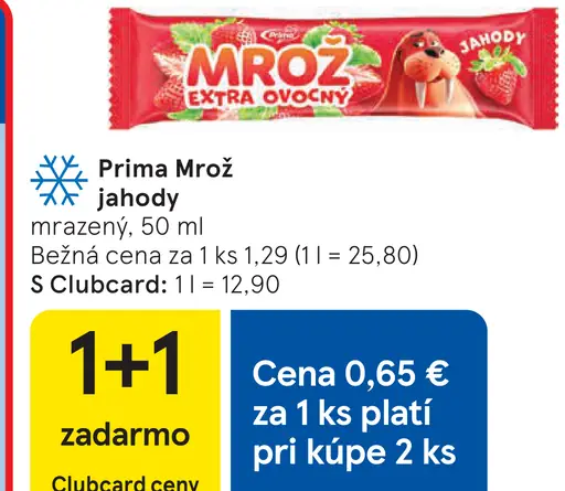 Prima Mrož jahody mrazený nanuk