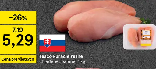 Tesco kurča chladené balené