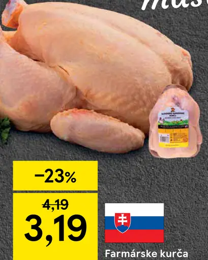 Farmárske kurča chladené balené