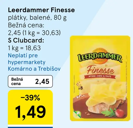 Leerdammer Finesse plátky