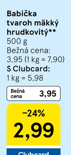 Babička Tvaroh mäkký hrudkovitý