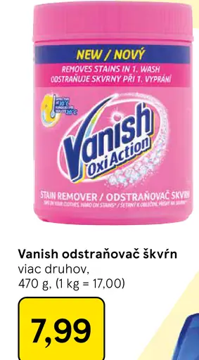 Vanish odstraňovač škvŕn