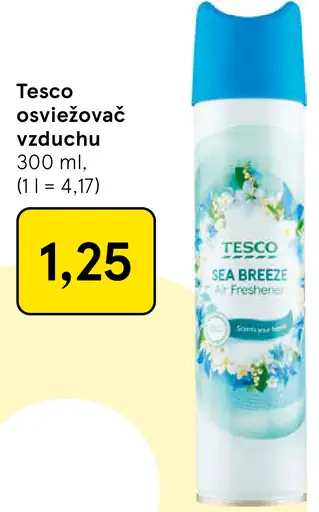 Tesco osviežovač vzduchu Sea Breeze