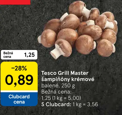 Tesco Grill Master šampiňóny krémové
