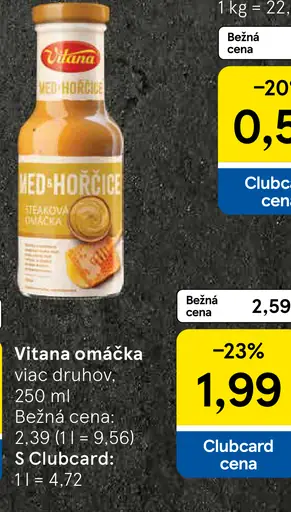 Vitana omáčka med-horčica