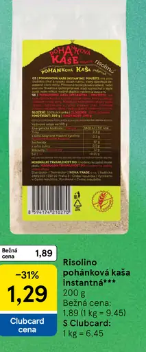 Risolino pohánková kaša instantná