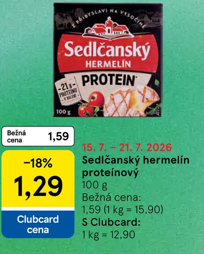 Sedlčanský hermelín proteínový syr