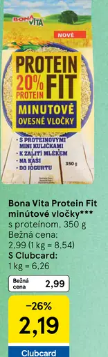 Bona Vita Protein Fit minútové vločky s proteínom
