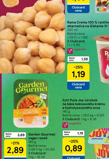 Zott Pure Joy výrobok na báze kokosového krému a hydrolyzovaného ovsa mango