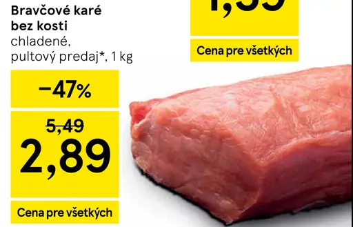Bravčové karé bez kosti chladené