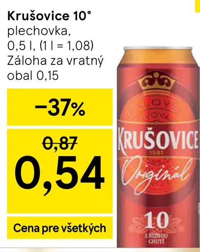 Krušovice 10° plechovka