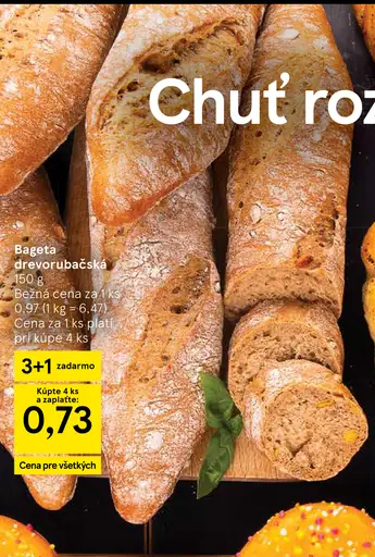 Tesco bageta drevorubačská