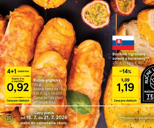 Tesco rožok anglický