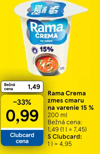 Rama Crem na varenie 15 %