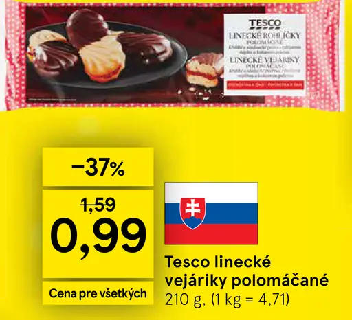 Tesco linecké vajíčky polomáčané