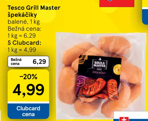 Tesco Grill Master chalupárska gril klobása