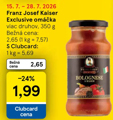 Franz Josef Kaiser Exclusive omáčka Bolognese