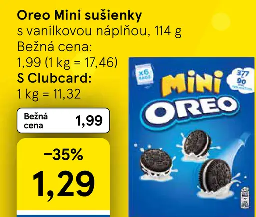 Oreo sušienky MINI s vanilkovou náplňou