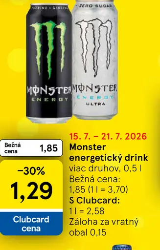 Monster energetický drink plechovka