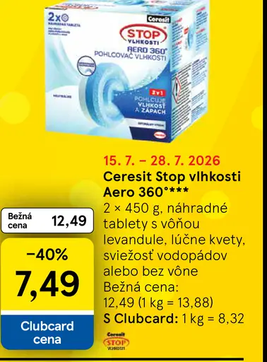 Ceresit Stop vlhkosti Aero 360 náhradné tablety