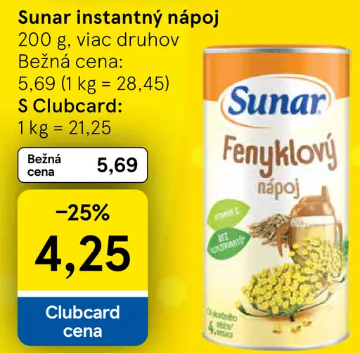 Sunar instantný nápoj