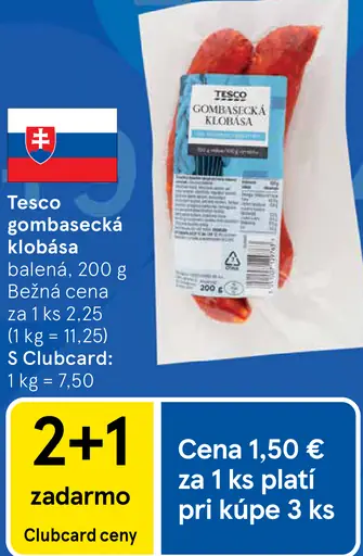 Tesco gombasecká klobása