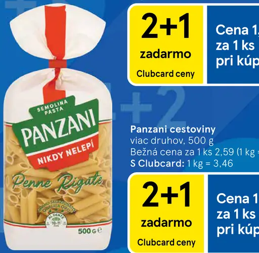 Panzani cestoviny bezvaječné