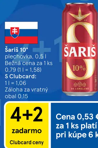 Šariš 10° plechovka