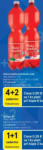 Zlatá studňa ochutená voda