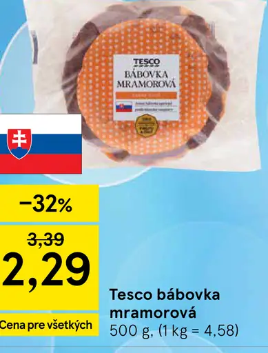 Tesco bábovka mramorová