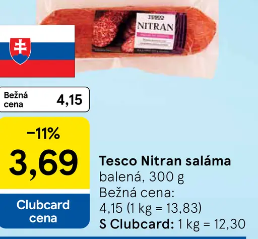 Tesco Nitran saláma balená